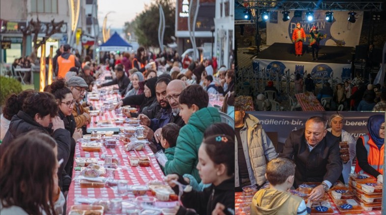 Kuşadası'nda İftar Sofralarının Adresi Güzelçamlı Oldu: Binlerce Kişi Aynı Sofrada Buluştu