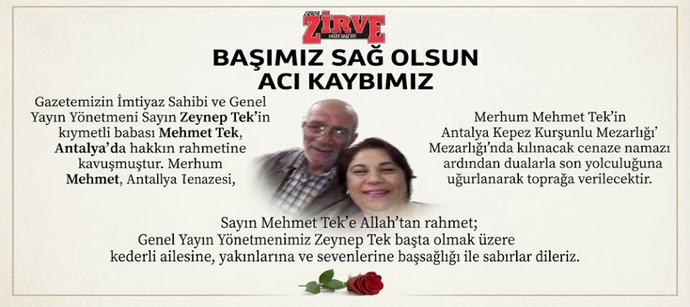 BAŞIMIZ SAĞ OLSUN / ACI KAYBIMIZ