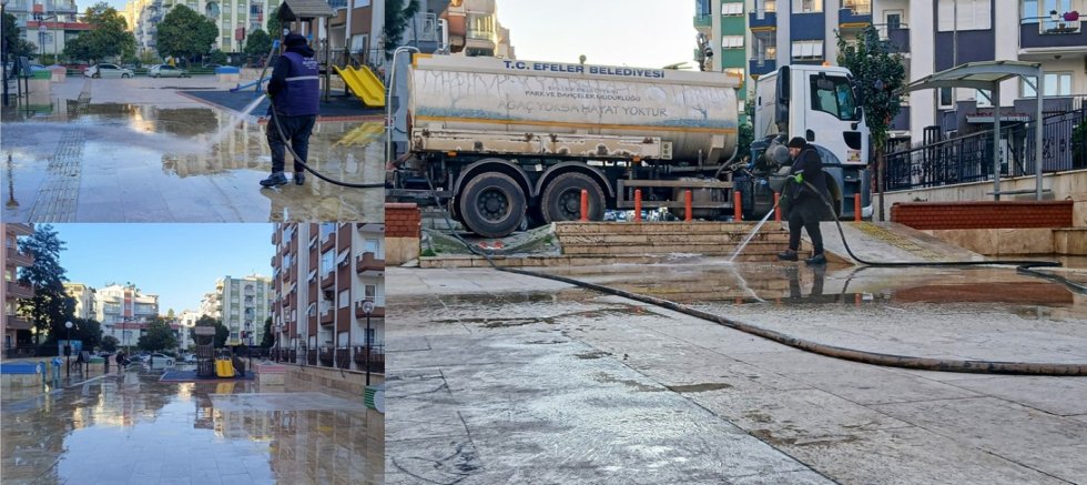 Çocuklar Güvenle Oynasın Diye Efeler ’de Parklar Tertemiz