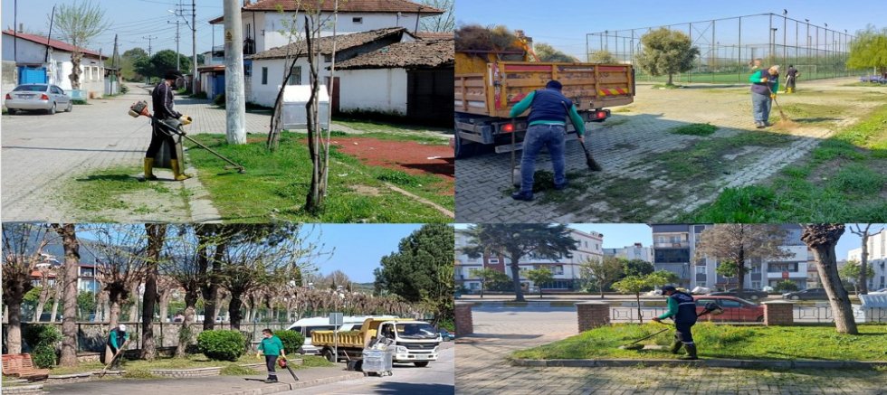 EFELER’İN YEŞİL ALANLARINDA BAKIM ÇALIŞMALARI DEVAM EDİYOR