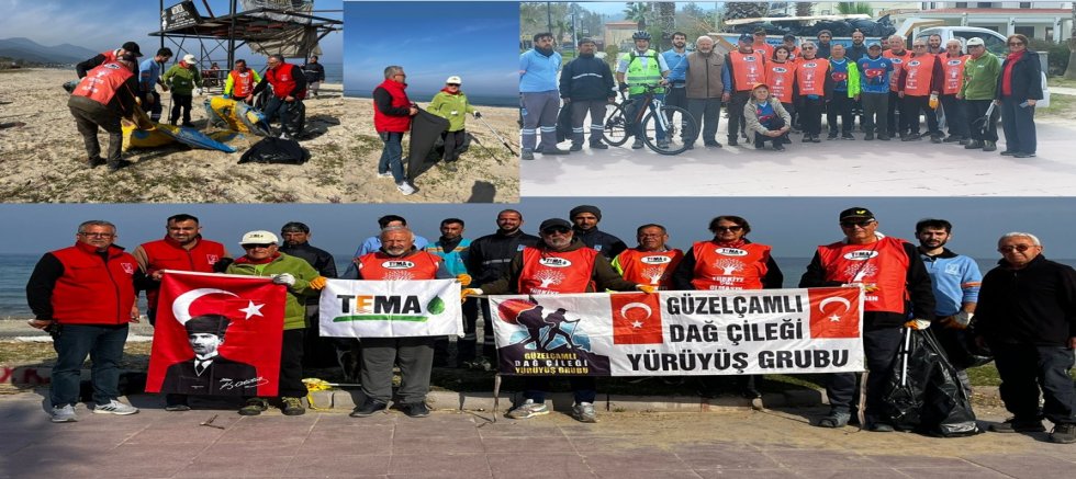  Güzelçamlı Sahili Nefes Aldı: TEMA Gönüllüleri Doğaya 