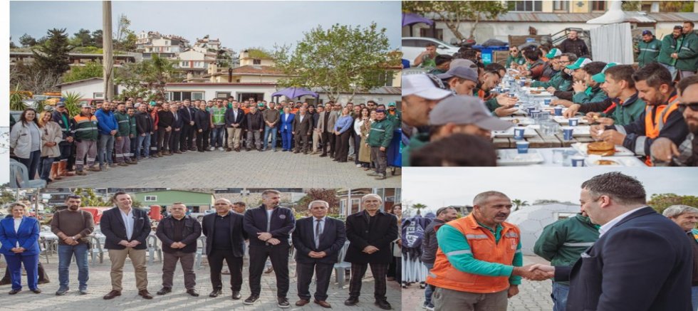 KUŞADASI BELEDİYE BAŞKAN VEKİLİ DEMİRTAŞ’TAN PARK VE BAHÇELER PERSONELİNE  SABAH ZİYARETİ