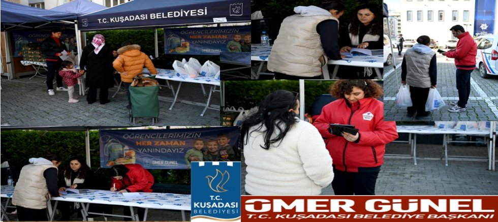 Kuşadası Belediyesi'nin beslenme çantası desteğine tam not geldi.