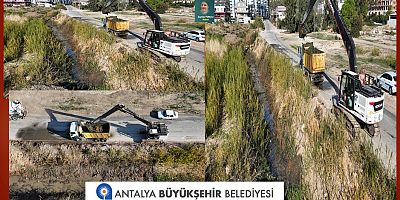 Antalya Büyükşehir Belediyesi ASAT Genel Müdürlüğü ASAT’tan taşkın riskine karşı temizlik seferberliği  başladı.