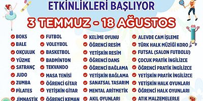 AYDIN BÜYÜKŞEHİR BELEDİYESİ’NDEN DOLU DOLU YAZ KURSLARI