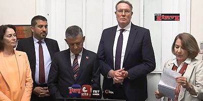CHP Grup Başkanı Özgür Özel, destek ve dayanışma ziyaretinde bulunan Almanya Sosyal Demokrat Partisi Heyeti'ni kabul etti