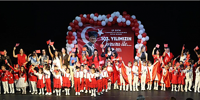DİDİM BELEDİYESİNDEN MİNİKLERLE CUMHURİYET BAYRAMI KUTLAMASI  DİGEM’DE CUMHURİYET COŞKUSU MİNİK KALPLERDE YAŞANDI