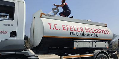 EFELER BELEDİYESİ’NDEN YANGINA HIZLI MÜDAHALE