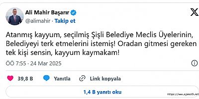 Kayyum Başkan belediye meclisi üyelerinin belediyeyi terk etmelerini istedi.