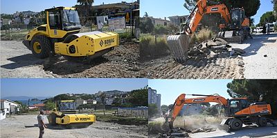 KUŞADASI BELEDİYESİ KADINLAR DENİZİ MAHALLESİ’NDE YOL YENİLEME ÇALIŞMALARINA BAŞLADI