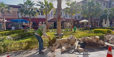 Kuşadası’nın turistik çarşıları sezonu yeni peyzaj tasarımı ile karşılayacak