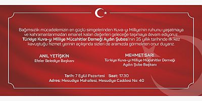 KUVÂ-YI MİLLİYE MÜCAHİTLERİ DERNEĞİ AYDIN ŞUBESİ, 35 YIL SONRA KENDİ HİZMET YERİNE KAVUŞUYOR