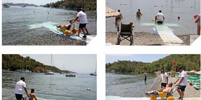  Muğla Plajlarında engelsiz deniz keyfi