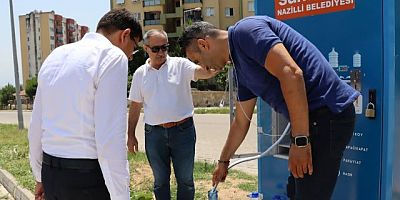 Pratik ve ekonomik su temini sağlayan 8'inci su otomatı hizmete girdi