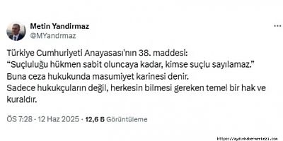 Yargıtay üyesi anayasal ilkeye vurgu yaptı
