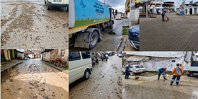 Yoğun yağişin ardindan efeler beledİyesİ sahada